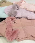 Chaleco Puffer Niñas Con Plush y Capucha De Piel Mod. 439 - Imagen 7