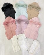 Chaleco Puffer Niñas Con Plush y Capucha De Piel Mod. 439 - Imagen 2